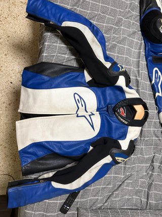 Mono Piel Alpinestars 2 Piezas Azul/Blanco