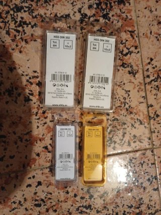 Lotto di 4 maschi per filettatura Ratio HSS DIN 352