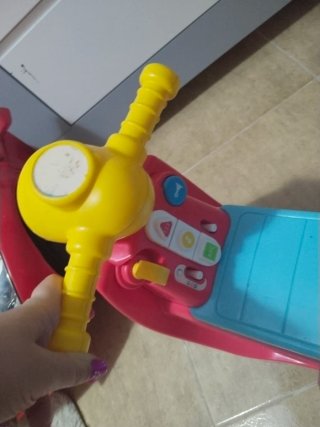 Moto de bebé rosa y azul
