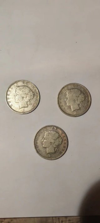 3 Monedas 50 Cents Liberia 1906
