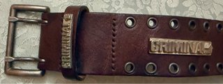 Bracciale Criminal pelle marrone con borchie