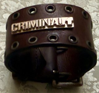 Bracciale Criminal pelle marrone con borchie