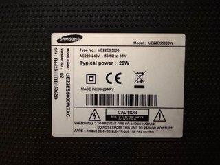 Tv/Monitor Samsung Negro de 22 pulgadas