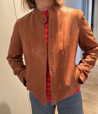 Chaqueta cuero cognac Massimo Dutti M