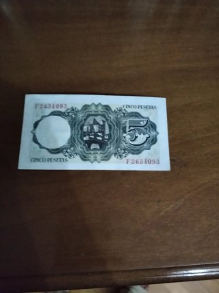 Billete 5 Pesetas Banco de España 1954