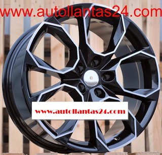 8814 JUEGO DE 4 LLANTAS SKODA BLACK METAL r853963