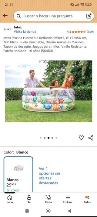 Piscina Intex Acuario 159x50 cm (A ESTRENAR)