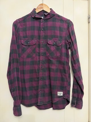 Camisa a cuadros Billabong morada y negra