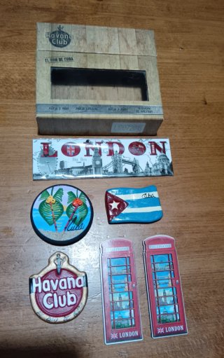Magneti Londra, Cuba e scatola Havana Club