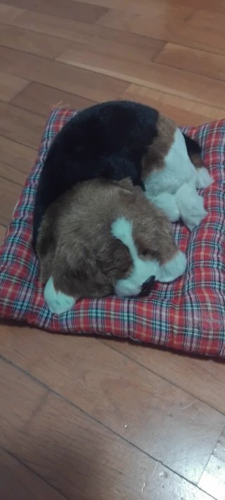 Peluche perro dormido