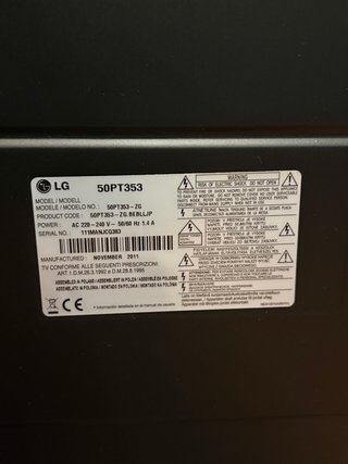 TV LG 50 negra segunda mano