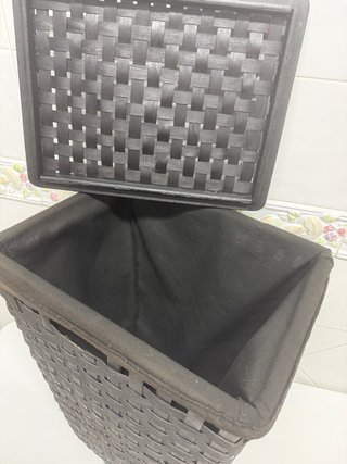Cesto Ropa Sucia Mimbre Negro Ikea