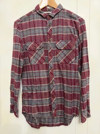 Camisa Quiksilver cuadros roja y gris