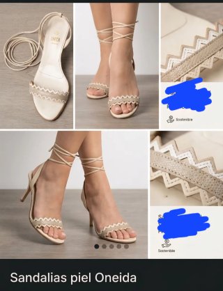 Sandalias ONEIDA Piel Beige y Doradas