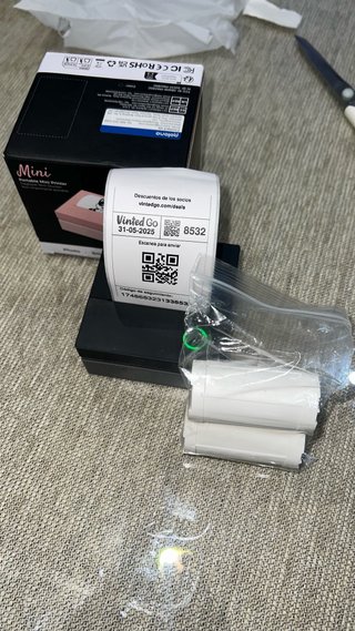 Mini Impresora Térmica Portátil + 3 rollos
