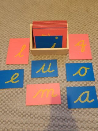 Tarjetas Letras Lija Montessori