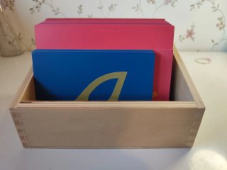 Tarjetas Letras Lija Montessori