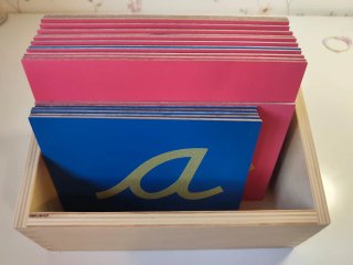 Tarjetas Letras Lija Montessori