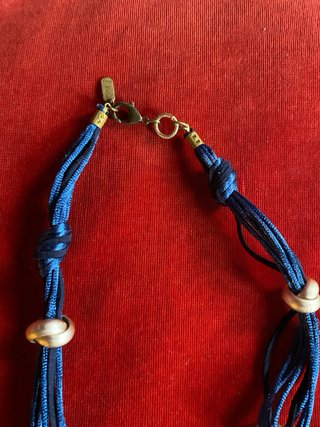 Collana DIM artigianale blu e oro