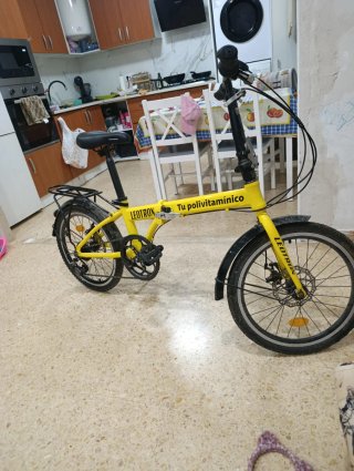 Bicicleta plegable LEOTRON amarilla