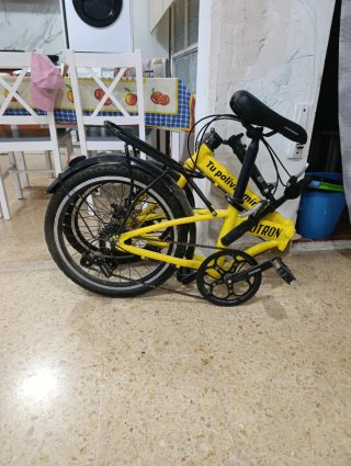 Bicicleta plegable LEOTRON amarilla