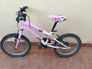 Bicicleta infantil niña 16 rosa
