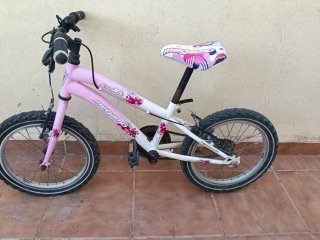 Bicicleta infantil niña 16 rosa