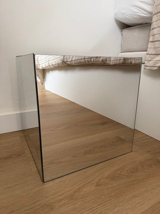 Mesa auxiliar efecto espejo Ikea DIY
