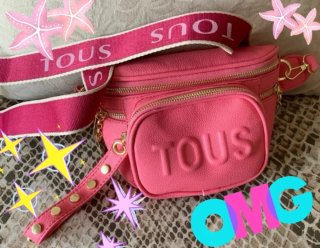 Borsa a spalla rosa con 2 cinture di ricambio