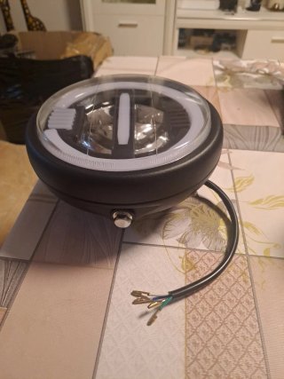 Foco LED moto redondo con aro