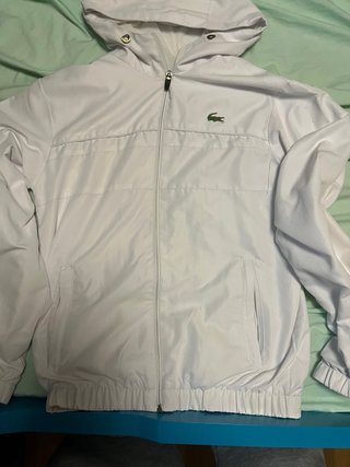 Chaqueta Lacoste Blanca con Capucha
