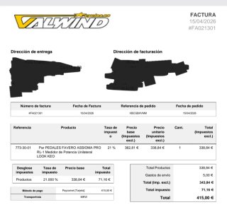 Favero Assioma PRO RL-1 Pedales Potenciómetro