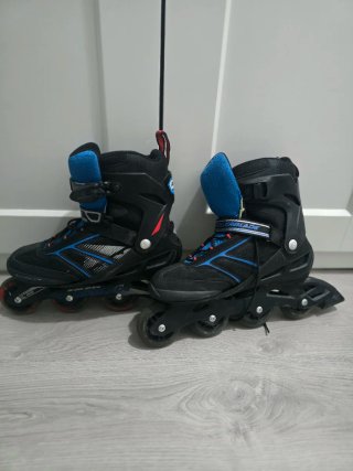 Patines en línea Rollerblade negros y azules 44.5