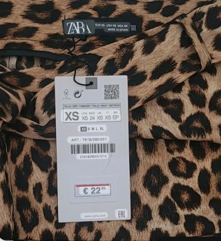 Falda pantalón Zara animal print XS
