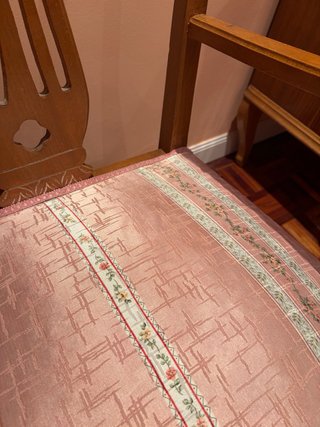 Butaca vintage madera y tela
