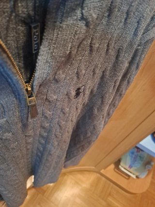 Polo Ralph Lauren Jersey Trenzado Gris