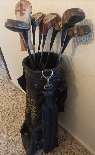 Bolsa de Golf con Palos Vintage