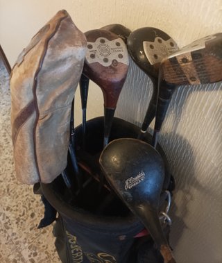 Bolsa de Golf con Palos Vintage