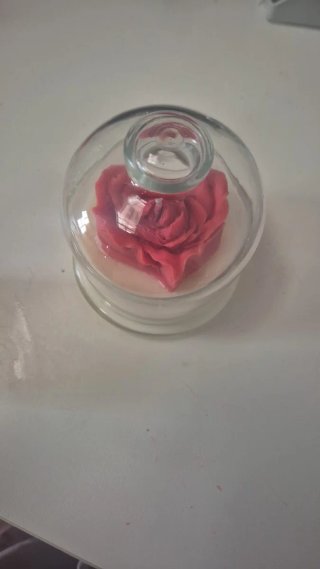 Vela Corazón Rojo Cristal