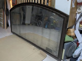 Espejo Antiguo Vintage Madera y Cristal