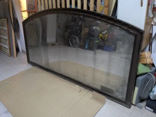 Espejo Antiguo Vintage Madera y Cristal
