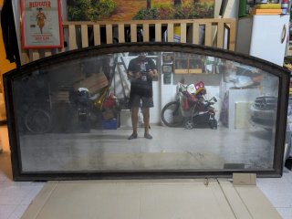 Espejo Antiguo Vintage Madera y Cristal