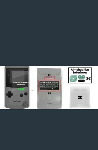 Tapa Batería Game Boy Color Azul Pikachu