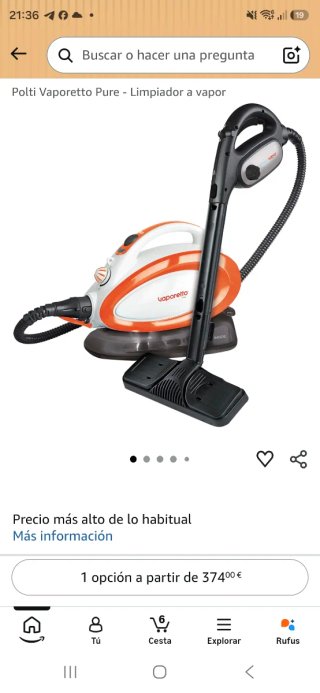 Polti Vaporetto Pure Limpiador a vapor