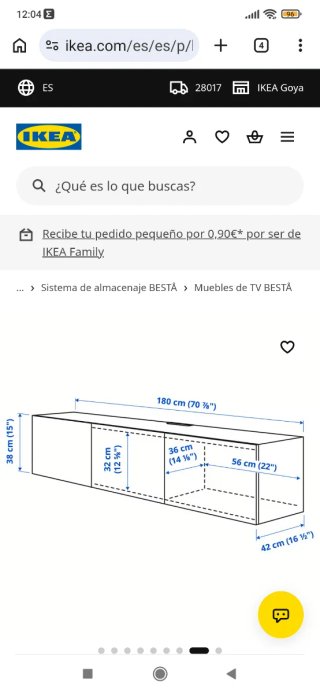 Mueble TV Bestå Blanco