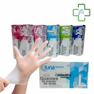 Guantes Vinilo Desechables Sin Polvo CAJA 100 UND