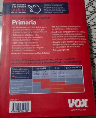 Diccionario primaria lengua española