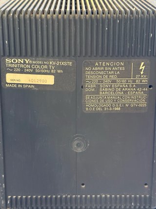 TV Sony Trinitron 21 (Para Reparar)