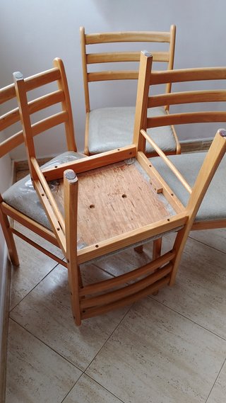 4 Sillas Comedor Madera