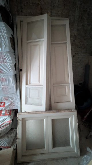 6 Puertas de madera antiguas doble hoja